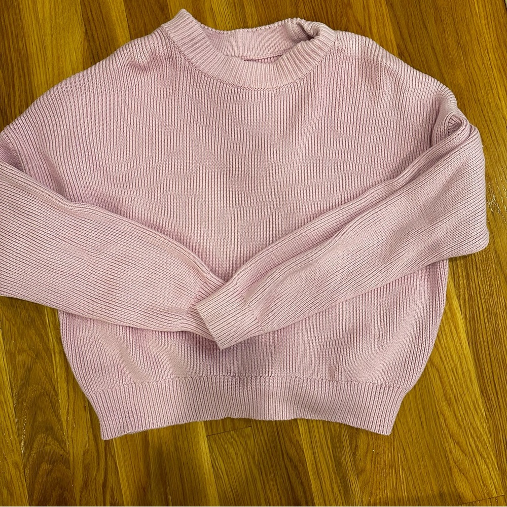 Abercrombie pink knit sweater
